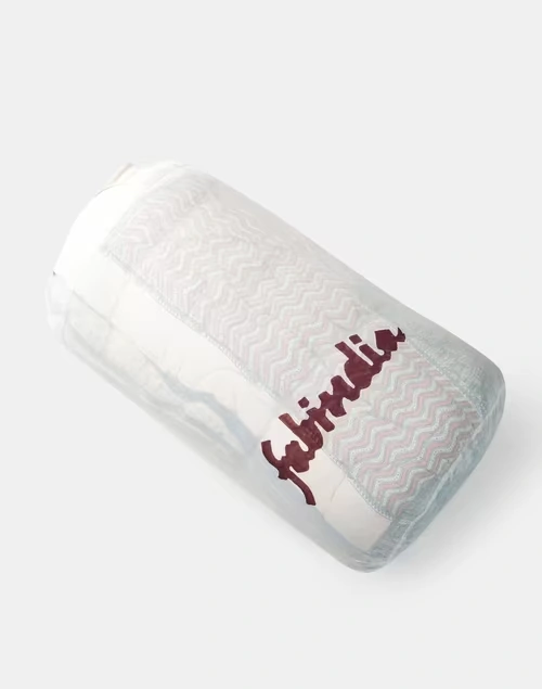 Off White Cotton Woven Quilt Cover - Double