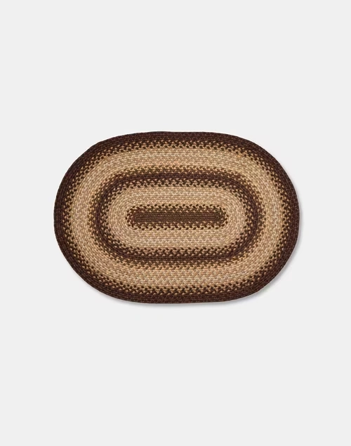 Black Afri Oval Jute Footmat - 2100 Gsm
