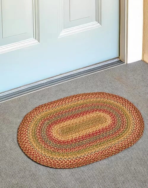 Red Afri Oval Jute Footmat - 2100 Gsm