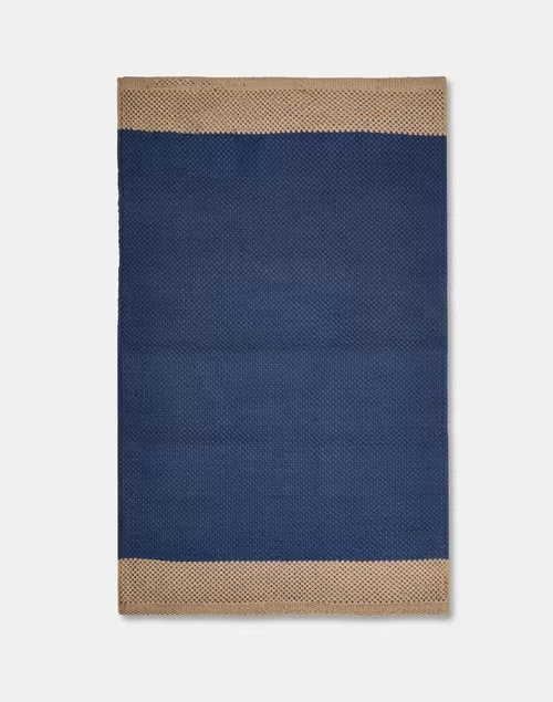 Indigo Sehaj Cotton Hand Woven Dhurrie