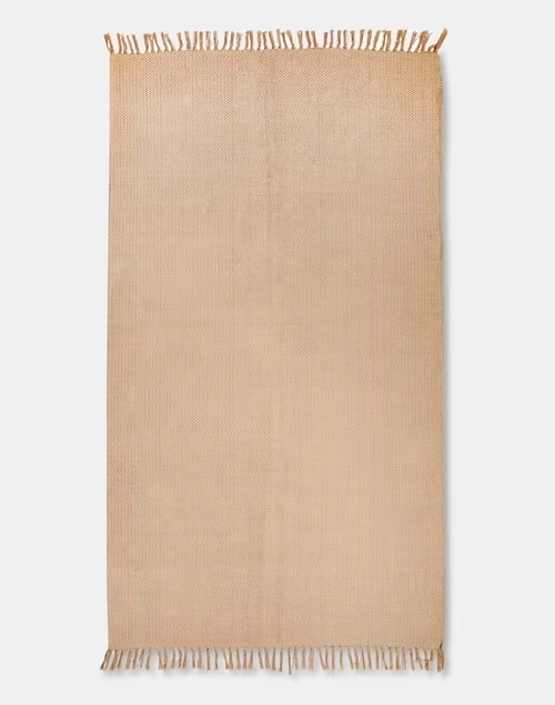 Beige Dana Hand Woven Cotton Dhurrie 3 Beige Dana Hand Woven Cotton Dhurrie