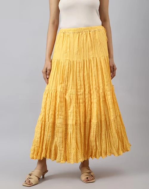 Cotton Printed Long Skirt