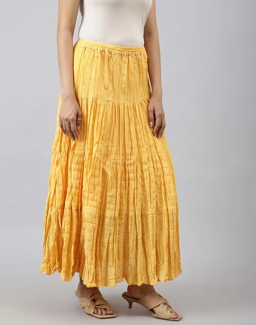 Cotton Printed Long Skirt 3 Cotton Printed Long Skirt