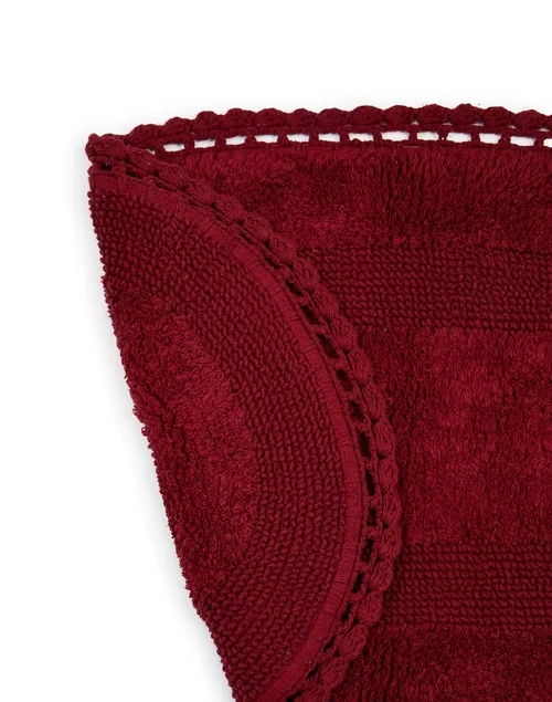 Red Cotton Woven Bathmat 50x80 4 Red Cotton Woven Bathmat 50x80