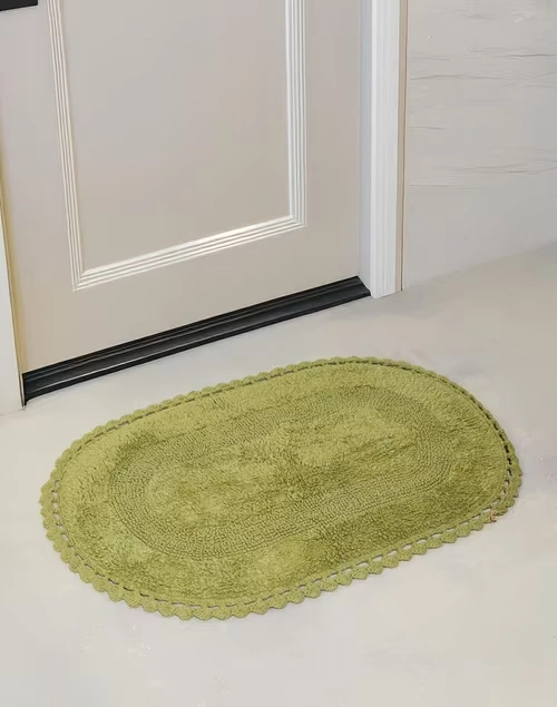 Green Kabir Woven Cotton Bathmat