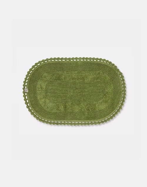 Green Kabir Woven Cotton Bathmat