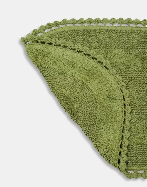 Green Kabir Woven Cotton Bathmat 3 Green Kabir Woven Cotton Bathmat