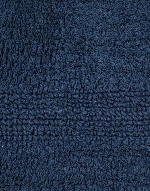 Navy Crochia Oval Woven Cotton Bathmat 4 Navy Crochia Oval Woven Cotton Bathmat