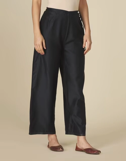 Cotton Silk Drawstring Ijar Pant