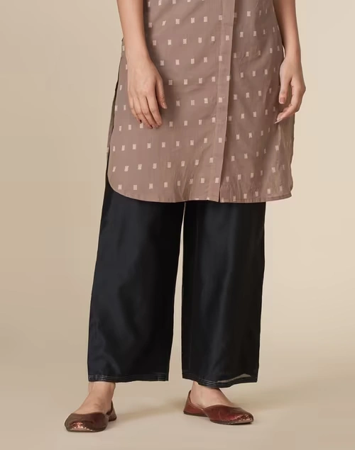 Cotton Silk Drawstring Ijar Pant