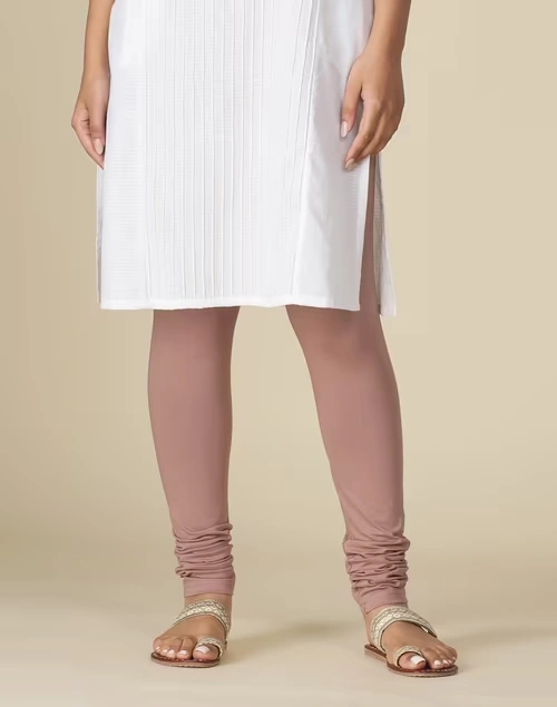 Cotton Blend Drawstring Churidar