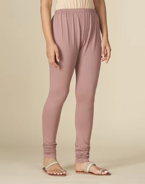 Cotton Blend Drawstring Churidar 3 Cotton Blend Drawstring Churidar