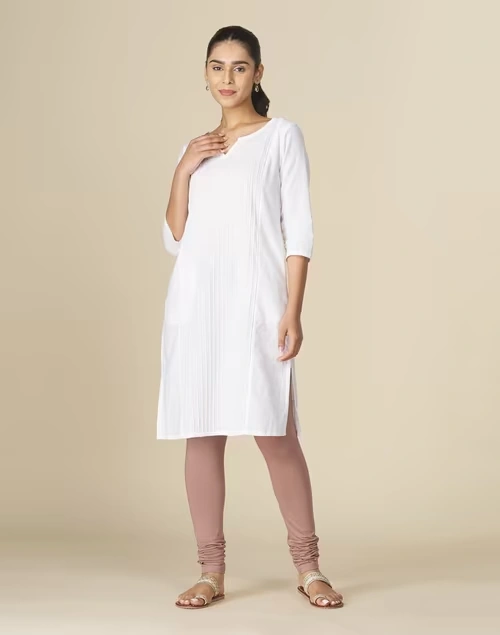 Cotton Blend Drawstring Churidar 4 Cotton Blend Drawstring Churidar