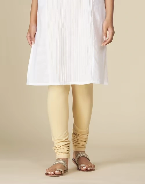 Cotton Blend Drawstring Churidar