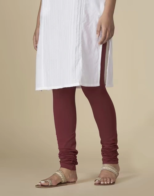 Cotton Blend Drawstring Churidar