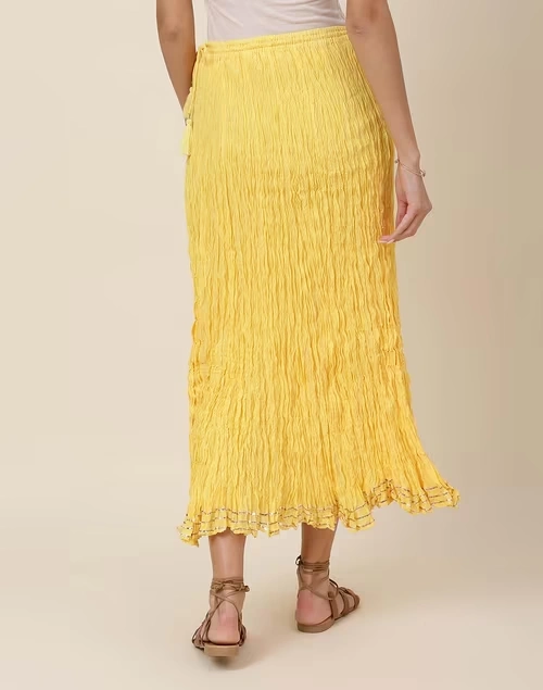 Cotton Mull Drawstring Long Skirt 3 Cotton Mull Drawstring Long Skirt