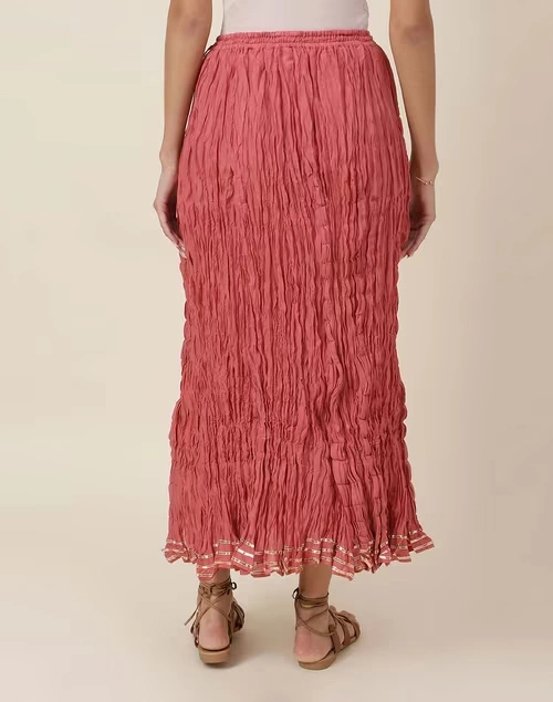 Cotton Mull Drawstring Long Skirt 3 Cotton Mull Drawstring Long Skirt