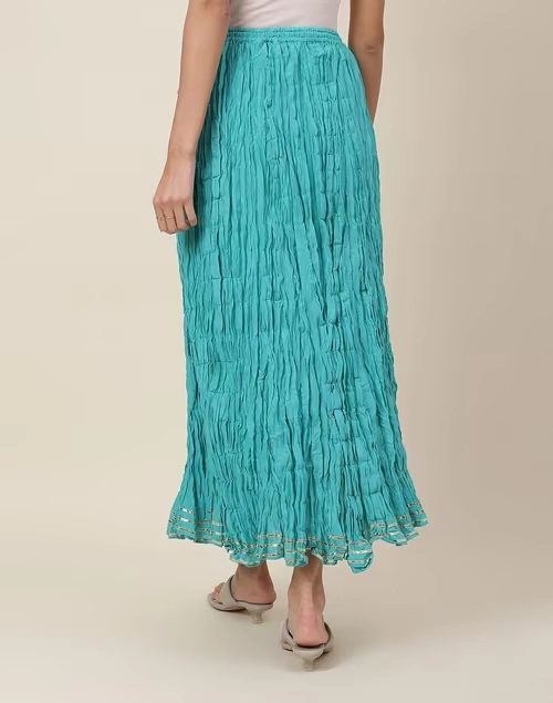 Cotton Mull Drawstring Long Skirt 3 Cotton Mull Drawstring Long Skirt