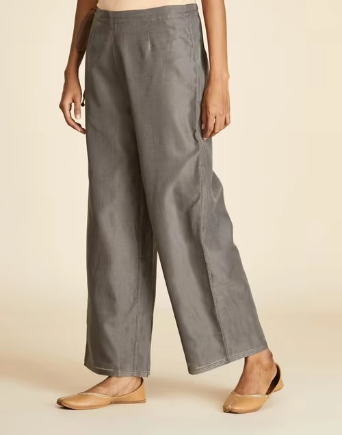 Cotton Silk Drawstring Ijar Pant