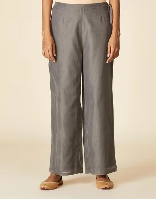 Cotton Silk Drawstring Ijar Pant