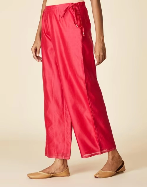 Cotton Silk Drawstring Ijar Pant