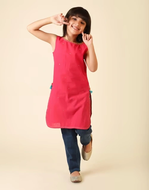 Cotton Embroidered Kurta