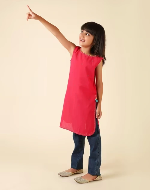 Cotton Embroidered Kurta