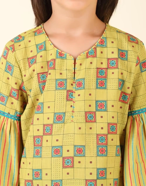 Cotton Printed 3Pc Salwar Set 4 Cotton Printed 3Pc Salwar Set