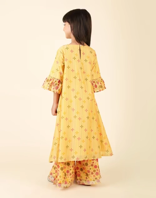 Cotton Silk Printed 3Pc Palazzo Set