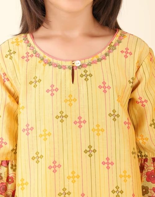 Cotton Silk Printed 3Pc Palazzo Set