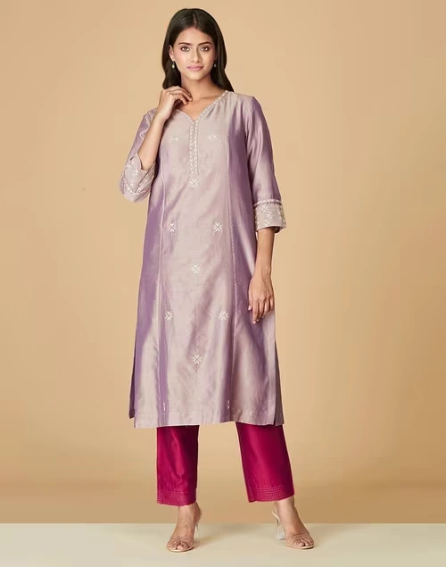 Maroon Cotton Silk Ankle Length Ijar Pant 4 Maroon Cotton Silk Ankle Length Ijar Pant