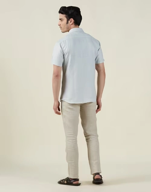 Green Linen Slim Fit Shirt 3 Green Linen Slim Fit Shirt