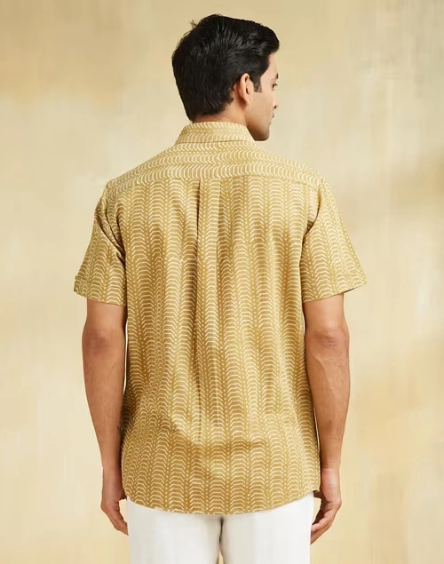 Beige Cotton Dabu Printed Shirt 4 Beige Cotton Dabu Printed Shirt