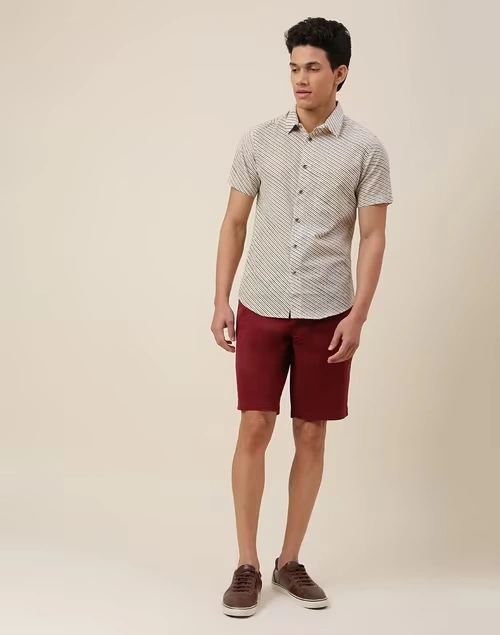 Magenta Cotton Thigh Length Regular Shorts 4 Magenta Cotton Thigh Length Regular Shorts