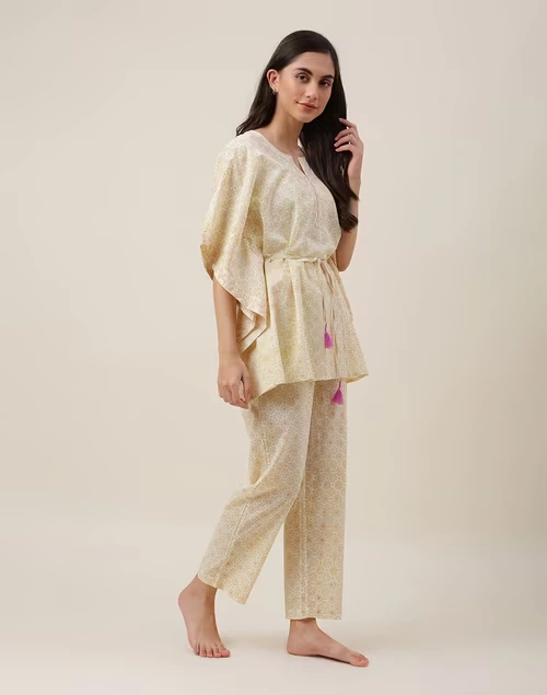 Yellow Cotton Printed Set 3 Yellow Cotton Printed Set