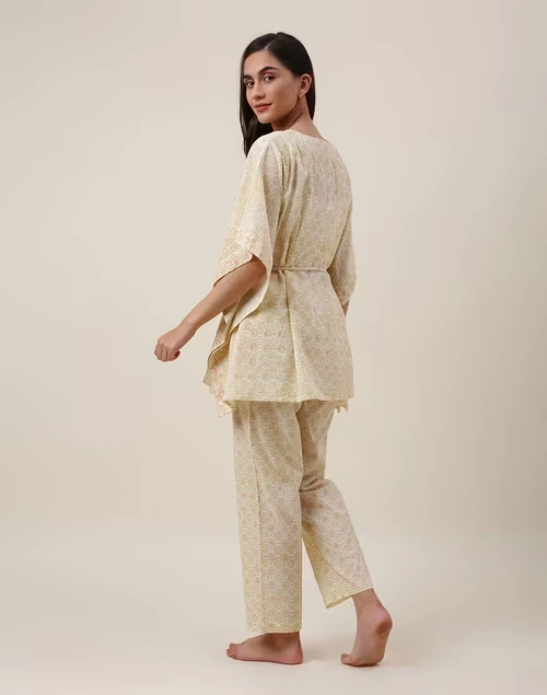 Yellow Cotton Printed Set 4 Yellow Cotton Printed Set