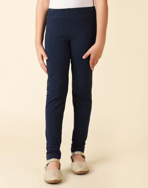 Navy Cotton Blend Legging