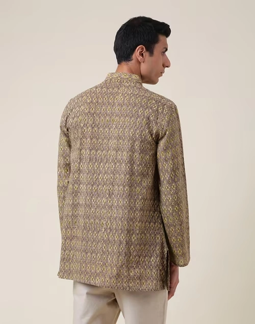 Brown Cotton Printed Short Kurta 4 Brown Cotton Printed Short Kurta