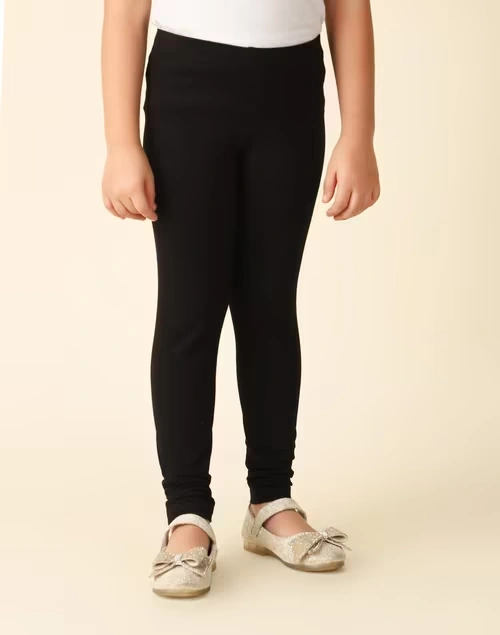 Black Cotton Full Length Leggings