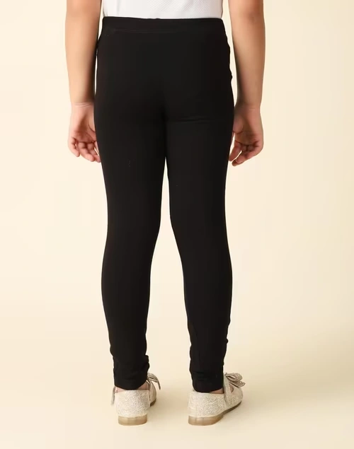 Black Cotton Full Length Leggings