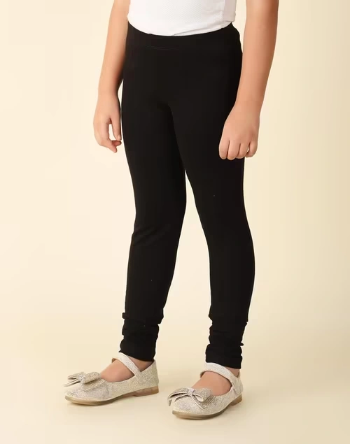 Black Cotton Full Length Leggings