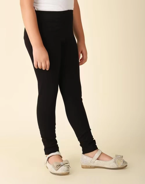 Black Cotton Full Length Leggings