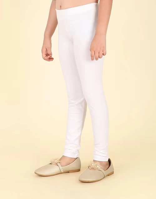 White Cotton Leggings