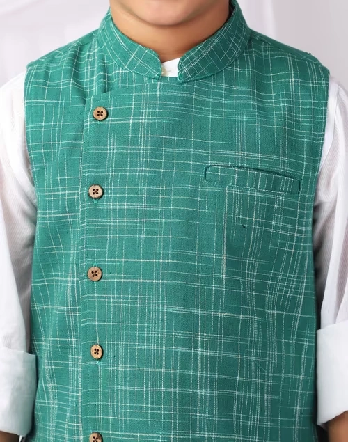Cotton Bana Woven Nehru Jacket 4 Cotton Bana Woven Nehru Jacket