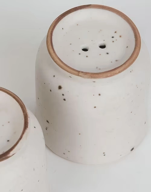 Ivory Kadir Ceramic Glazed Salt & Pepper Set