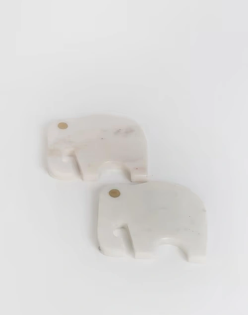 Ivory Adweta Stone Coasters Set of 2