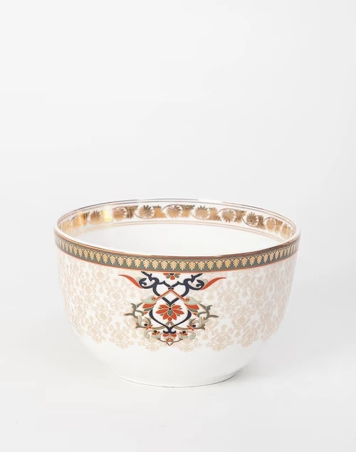 Jodha Ceramic Decaled Serving Bowl