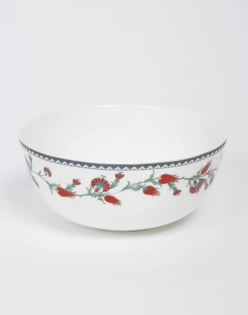 Avasa Decaled Ceramic Serving Bowl Large