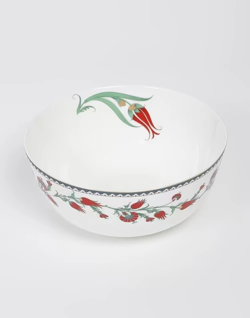 Avasa Decaled Ceramic Serving Bowl Large 3 Avasa Decaled Ceramic Serving Bowl Large