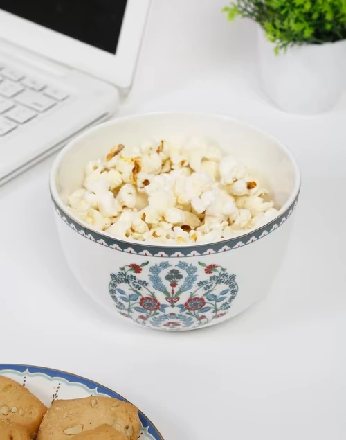 Avasa Decaled Ceramic Serving Bowl Small